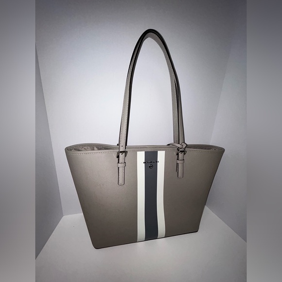 MICHAEL Michael Kors Handbags - Micheal Kors Gray Center Strip Tote
